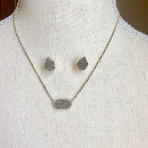 Kendra Scott Elisa Drusy Necklace/Earring Set